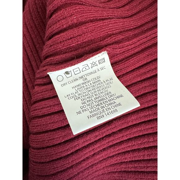 $425 Ramy Brook Pilar Cashmere Dress Womens Size S Bordeaux Long Sleeve New - Picture 8 of 10